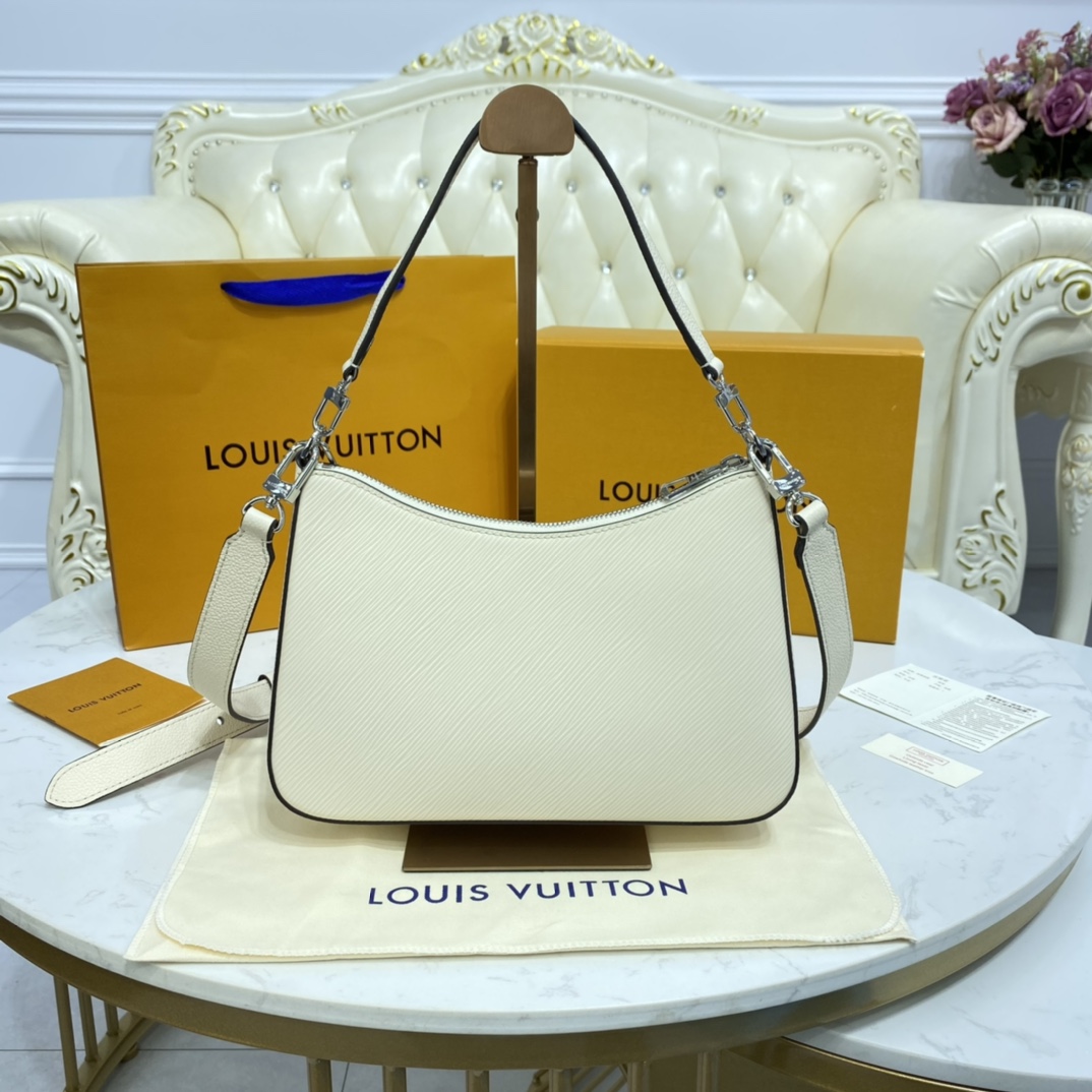 Louis Vuitton MARELLE Tote Handbag Epi Leather M80688 Quartz White